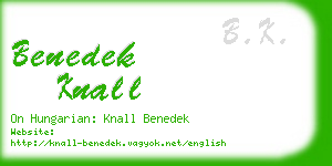 benedek knall business card